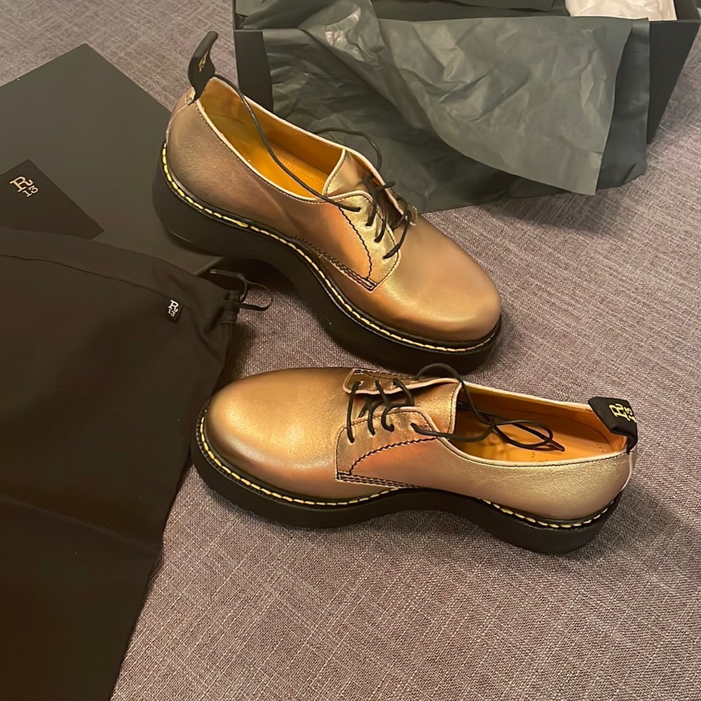 Gold R13 Glamrock Stack Oxford size 8 shoes